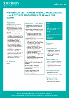 Prévention des TMS : postures sédentaires 