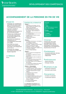 Accompagnement de la personne en fin de vie