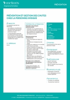 Prévention et gestion des chutes chez la personne à risque